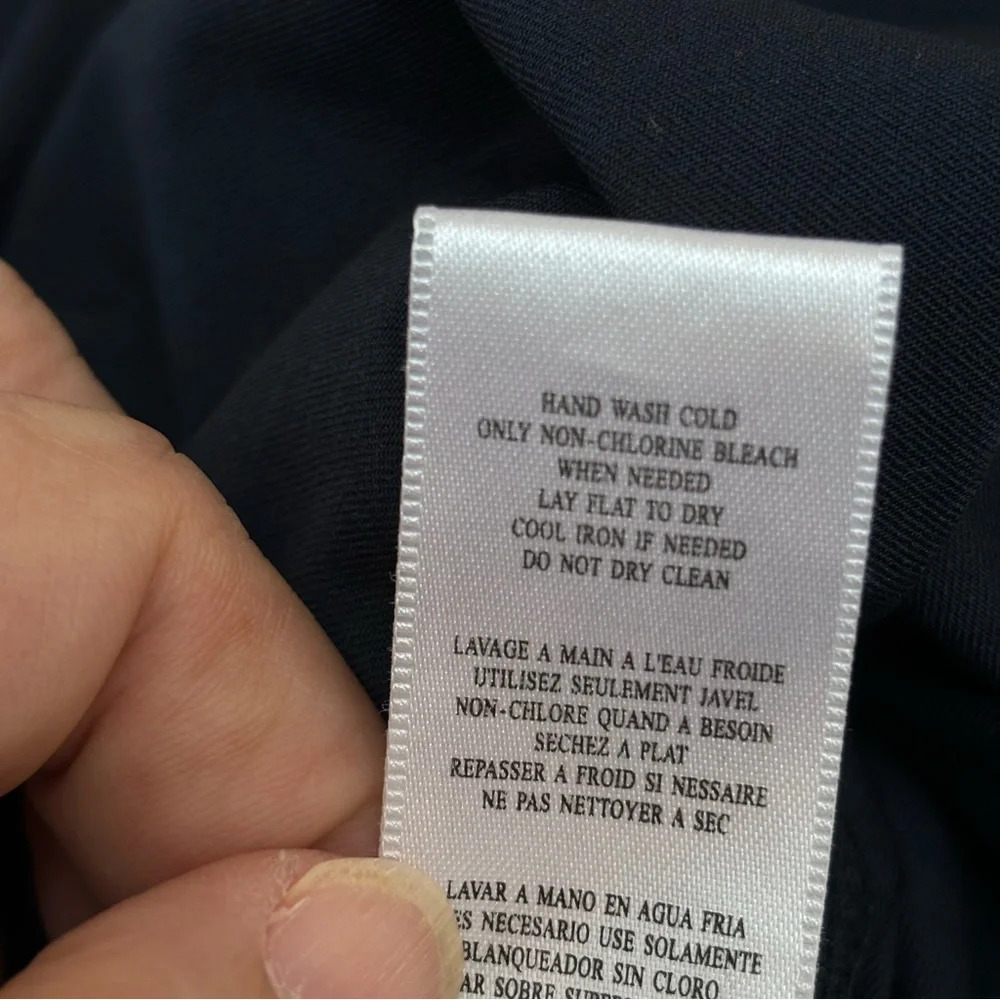 BCBGMAXAZRIA Y2K Ruched Jersey Halter Dress Sequin Trim Cocktail Navy Small NWT - Picture 14 of 14